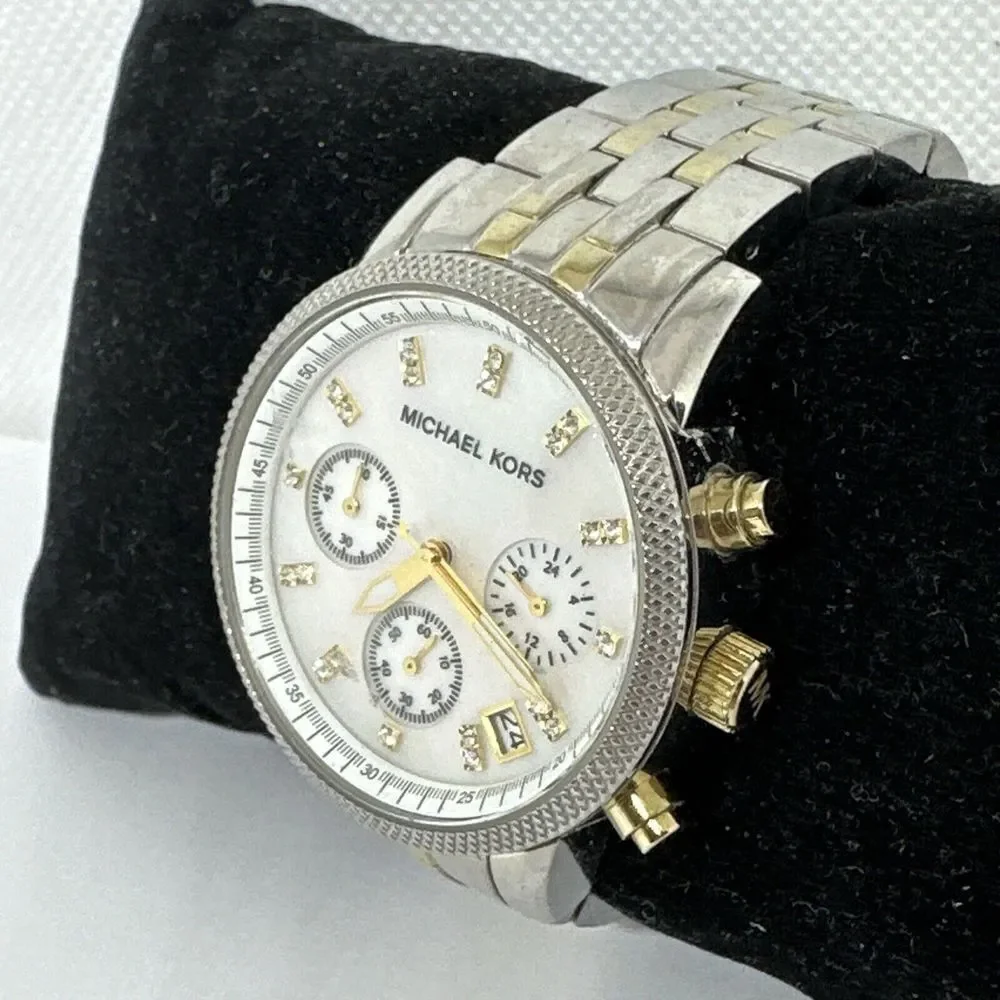 Michael Kors Ritz MK5057 Women's Silver Stainless Steel Analog Dial Watch NUL57
